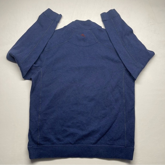 Tommy Bahama Men’s Reversible Pullover 1/4 ZipUp Sweater Blue/Maroon Size Medium - Picture 2 of 11